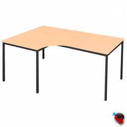 Freiformtisch-Winkel Schreibtisch 200 cm Buche Dekor Winkel links - Maß: 200 x 120/80 cm - Lieferzeit ca. 6 Wochen !!!