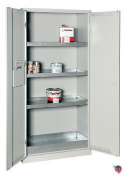 Stahl Umweltschrank 50 x 50 195 cm grau/gelb 